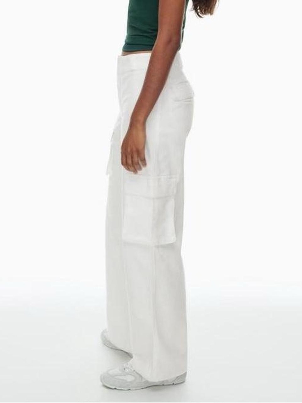 Like new Aritzia Tna Picture Cargo Wide Leg Pants White 00 XXS